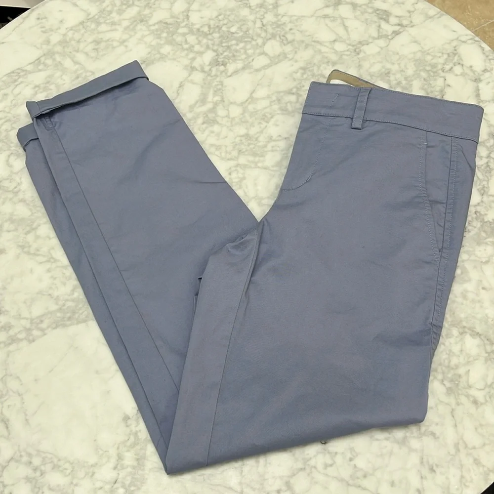 Vince Sky Blue Cotton Flat Front Pant. 0 - Picture 1 of 7